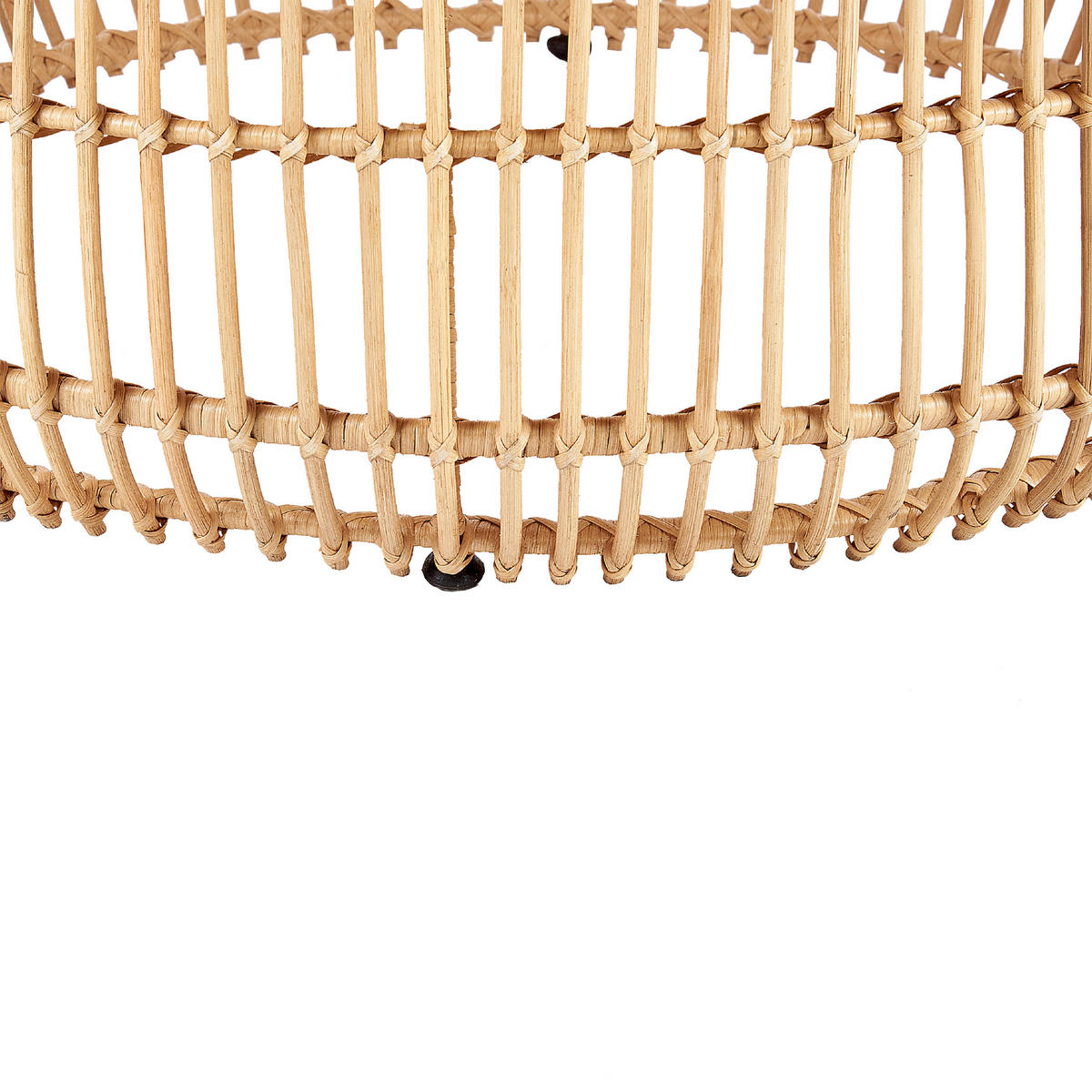 GARTEN-BEISTELLTISCH Rattan natürlich 85 cm Randazzo - Beige/Naturfarben, Naturmaterialien (85/85/40cm) - Beliani