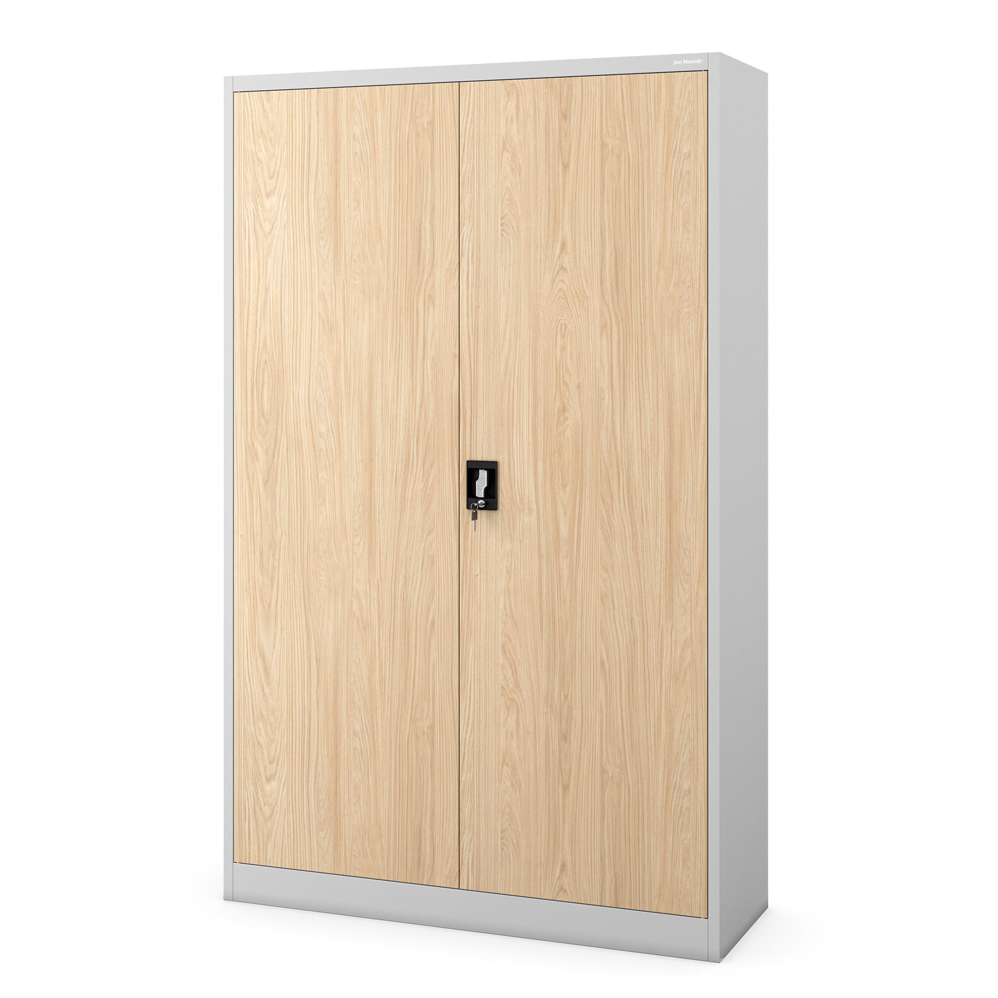 METALL-AKTENSCHRANK JAN II 185x115x40 cm - Grau/Sonoma Eiche, Metall (115/185/40cm) - Jan Nowak