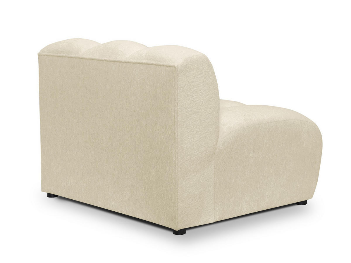 SOFAELEMENT Chenille Stoff Beige - Hellbraun/Schwarz, Holzwerkstoff/Kunststoff (90/70/89cm) - Makamii