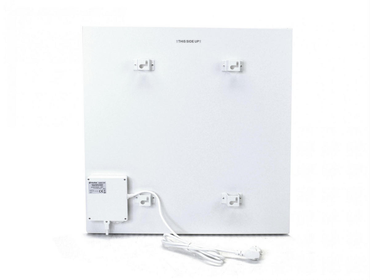 HEIZKÖRPERPANEEL Weiß mit Marmoreffekt und WiFi-App-Steuerung 500 W - Weiß, Keramik (60/60/7cm) - Purline