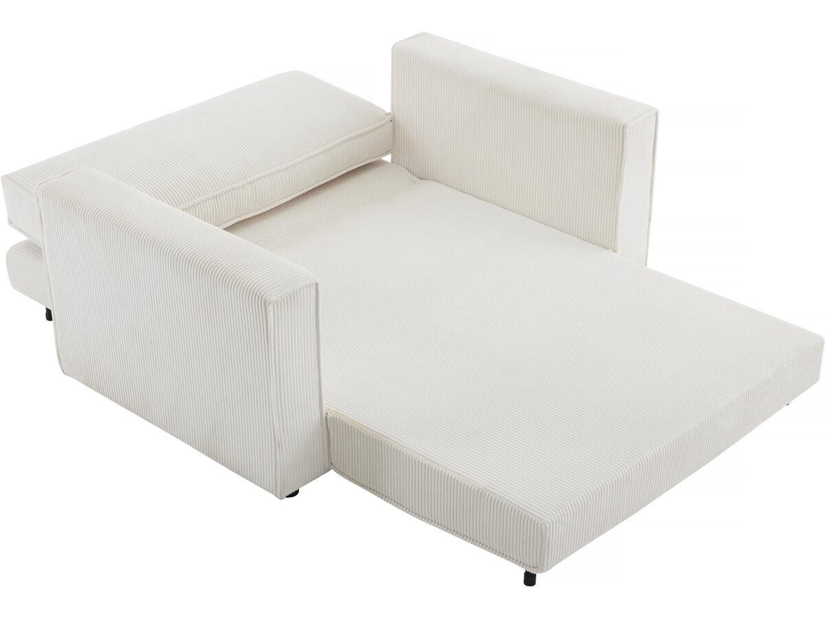 SCHLAFSOFA Grenelle Beige - Beige, Textil/Metall (157/76/97cm) - Habitat Garten
