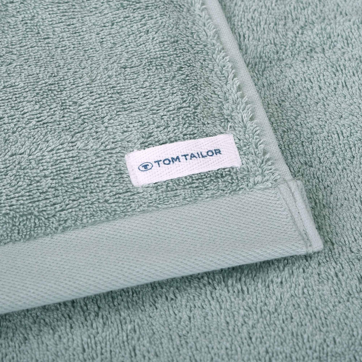 HANDTUCH-SET Color Bath, 12-tlg. Grün 100% Baumwolle - Grün, Naturmaterialien (60/120cm) - Tom Tailor