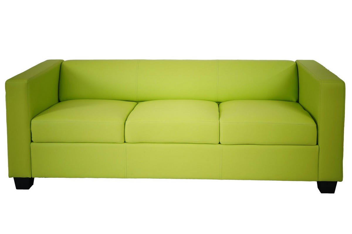3ER SOFA Hellgrün - Hellgrün, Textil (191/70/75cm) - MCW