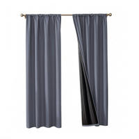 VORHÄNGE – Verdunkelnd & atmungsaktiv – Dunkelgrau – 132 x 213 cm – 2 Schals - Grau, Textil (213/1/132cm)