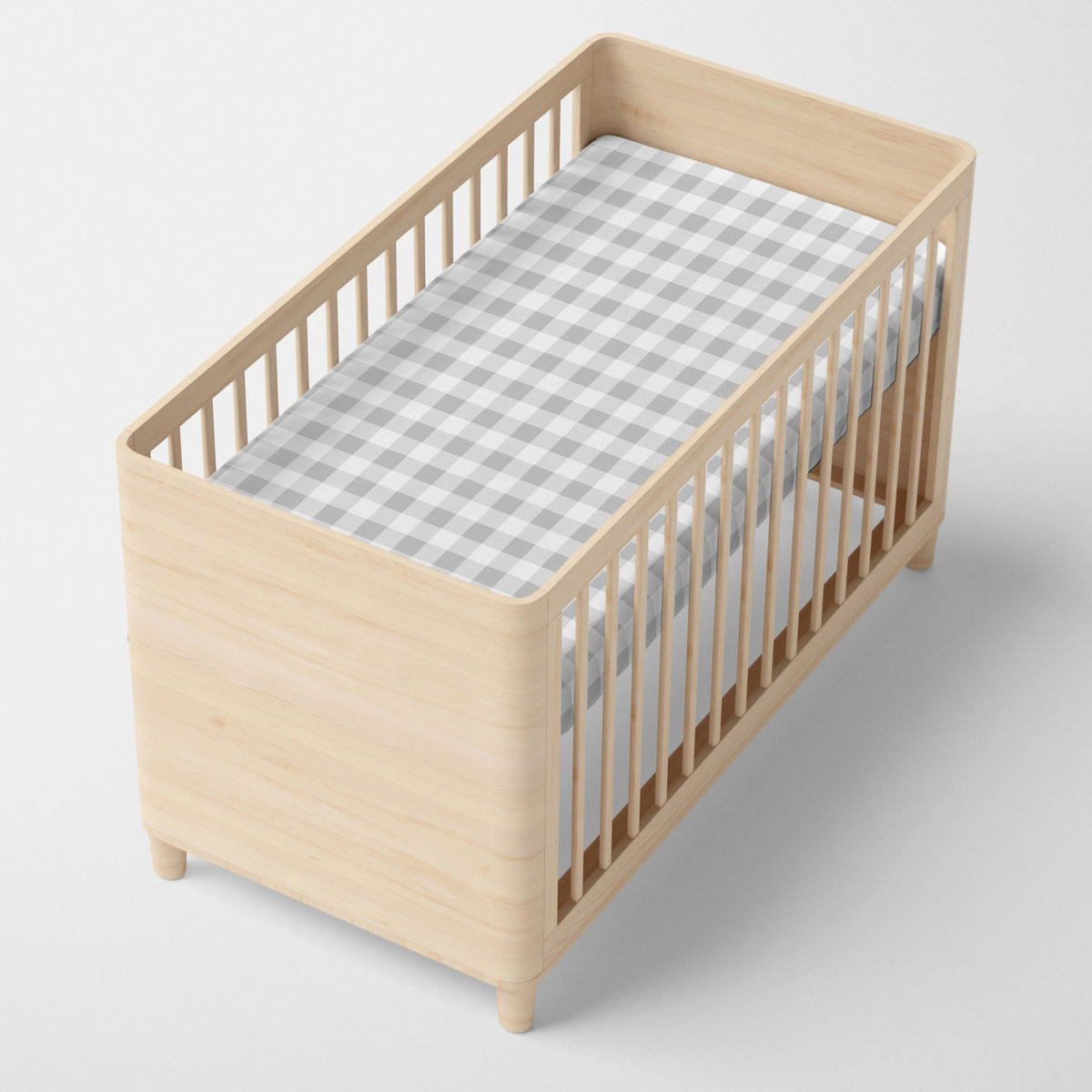 SPANNBETTTUCH vichy 60x120x14 cm (kinderbett) grau - Grau, Textil (60/120cm) - Happy Friday