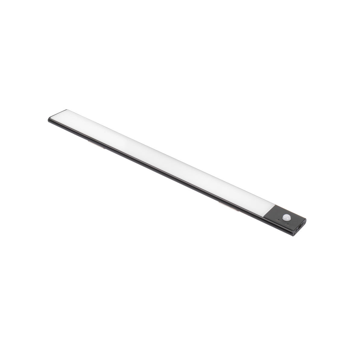 LED-WANDLEUCHTE Kaus Black, USB wiederaufladbar, mit Bewegungssensor, L600mm, Kunststoff und Aluminium, Schwarzer metallic - Schwarz, Kunststoff (4.1/2/60cm) - EMUCA