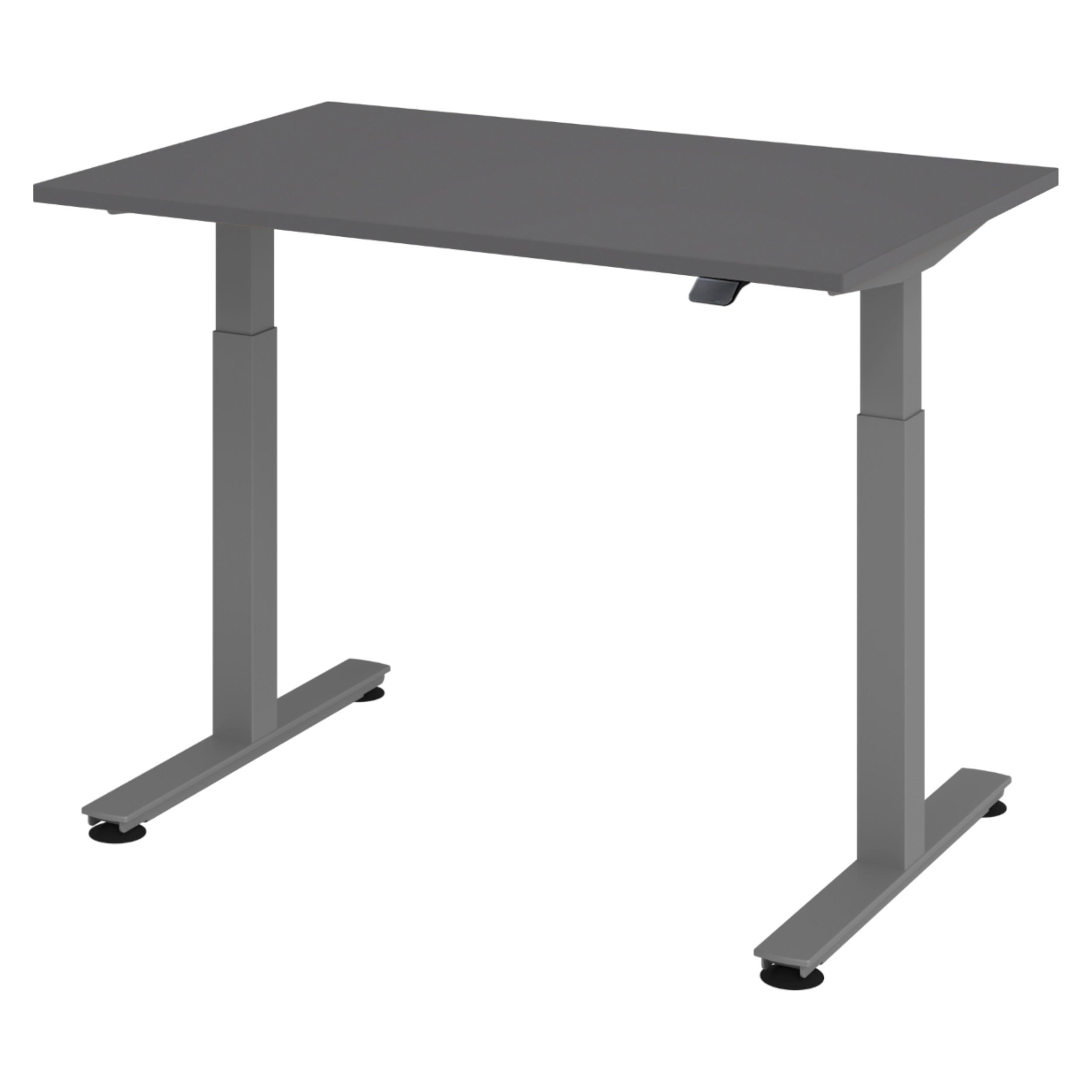 SCHREIBTISCH elektrisch XMST 80/120/74 cm in Graphitfarben/Graphitfarben - Graphitfarben, Holzwerkstoff (80/120/74cm) - bümö