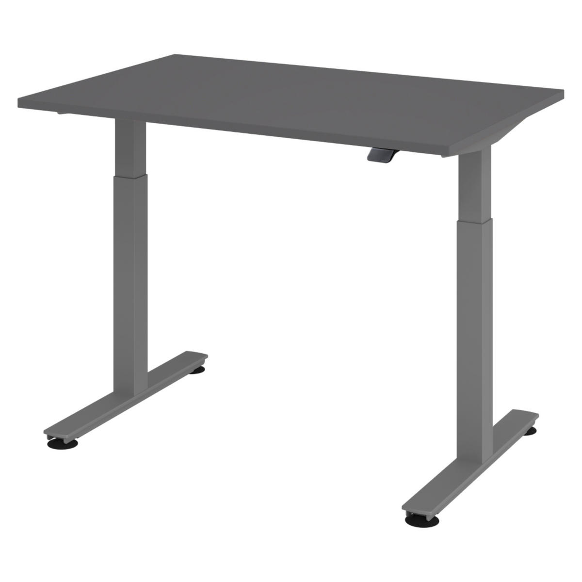 SCHREIBTISCH elektrisch XMST 80/120/74 cm in Graphitfarben/Graphitfarben - Graphitfarben, Holzwerkstoff (80/120/74cm) - bümö