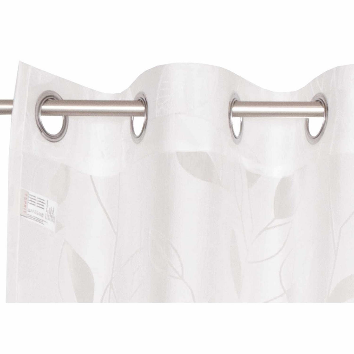 ÖSENVORHANG LEAFS transparent - Weiß, Textil (140/0.5/250cm) - Esprit