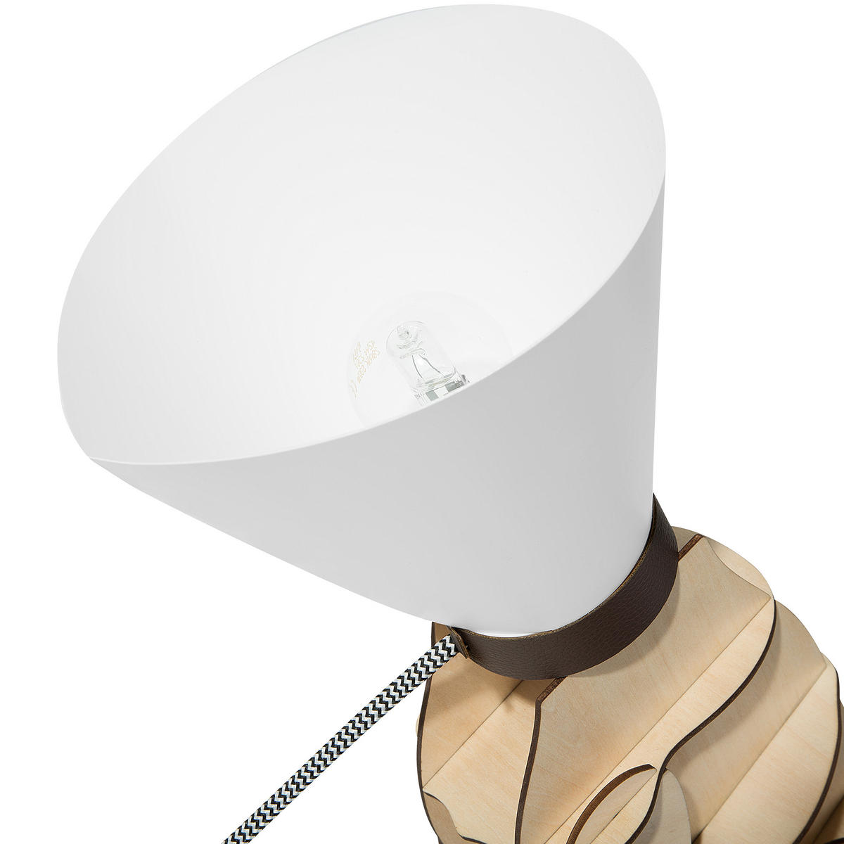 TISCHLAMPE Isna 21/17/38 cm - Weiß, Holzwerkstoff (21/17/38cm) - Beliani