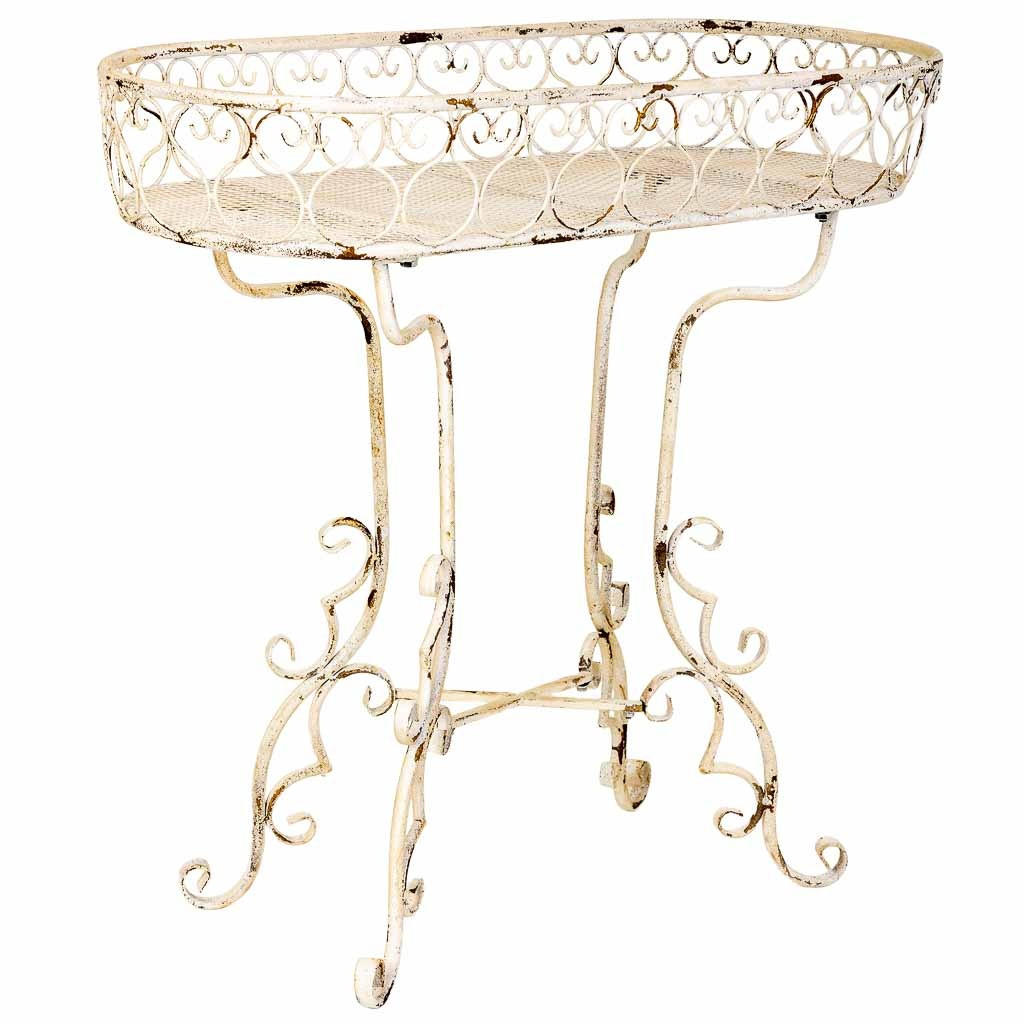 PFLANZENSTÄNDER aus eisen 86x38x84cm - Weiß, Metall (86/84/38cm) - Wanderlust