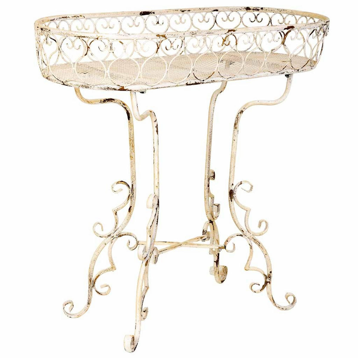 PFLANZENSTÄNDER aus eisen 86x38x84cm - Weiß, Metall (86/84/38cm) - Wanderlust