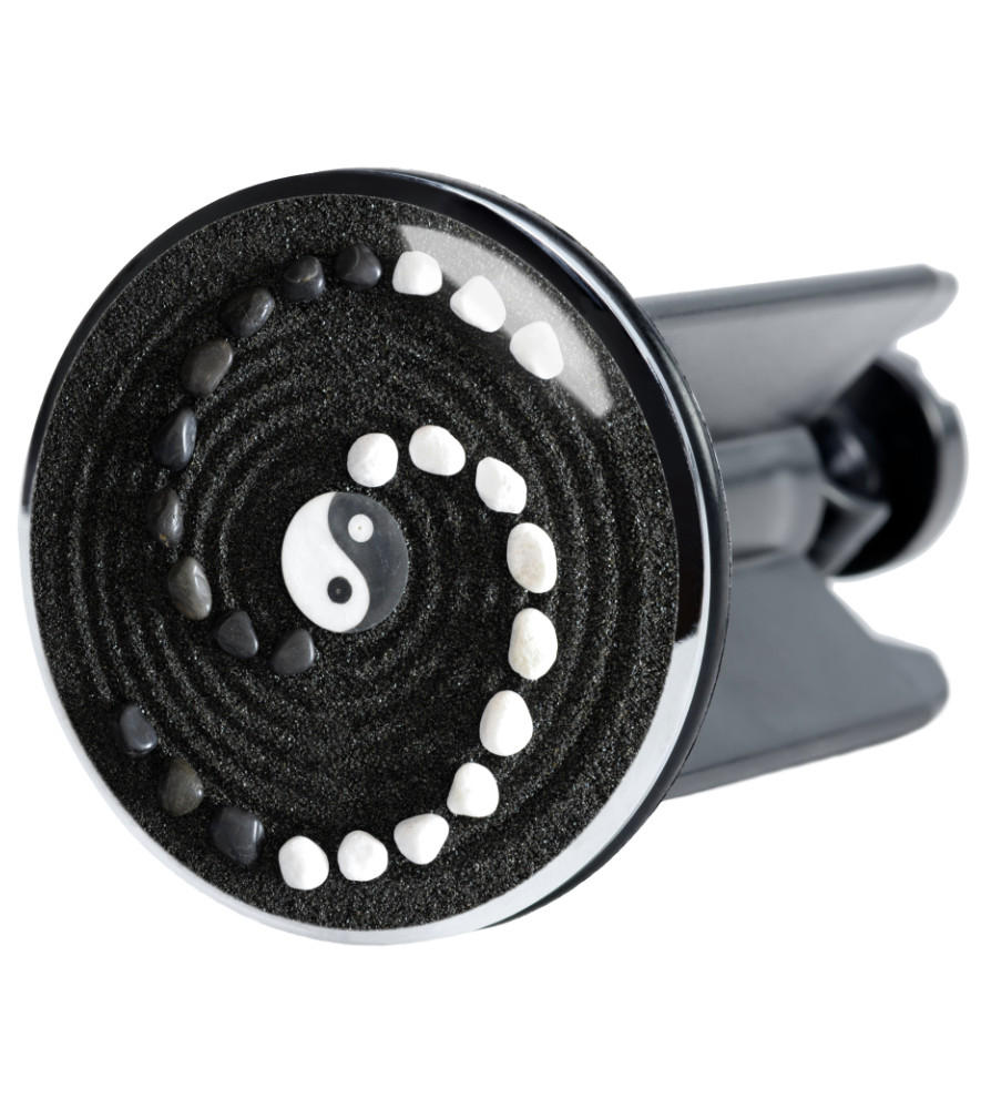 WASCHBECKENSTÖPSEL Yin Yang 2 - Schwarz, Kunststoff/Metall (4/7/7cm) - Sanilo