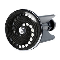WASCHBECKENSTÖPSEL Yin Yang 2 - Schwarz, Kunststoff/Metall (4/7/7cm) - Sanilo