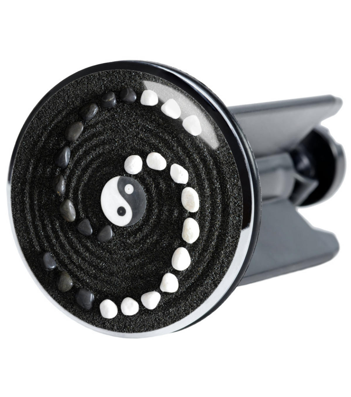 WASCHBECKENSTÖPSEL Yin Yang 2 - Schwarz, Kunststoff/Metall (4/7/7cm) - Sanilo