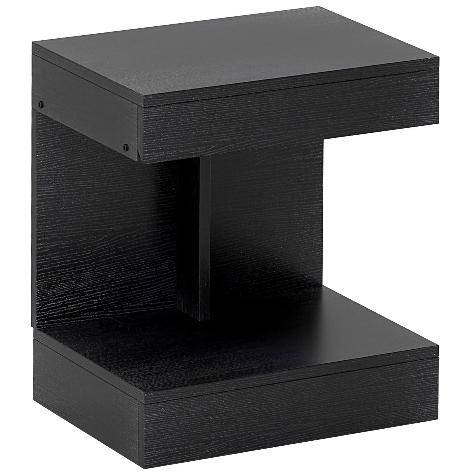 Modfu Nachttisch Schwarz 40x46x30 cm