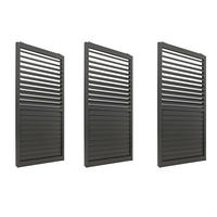 SCHIEBETÜR 3er-Set für Pergola 206x272cm Anthrazit - Anthrazit, Metall (272/206/11cm) - BERLINLODGE