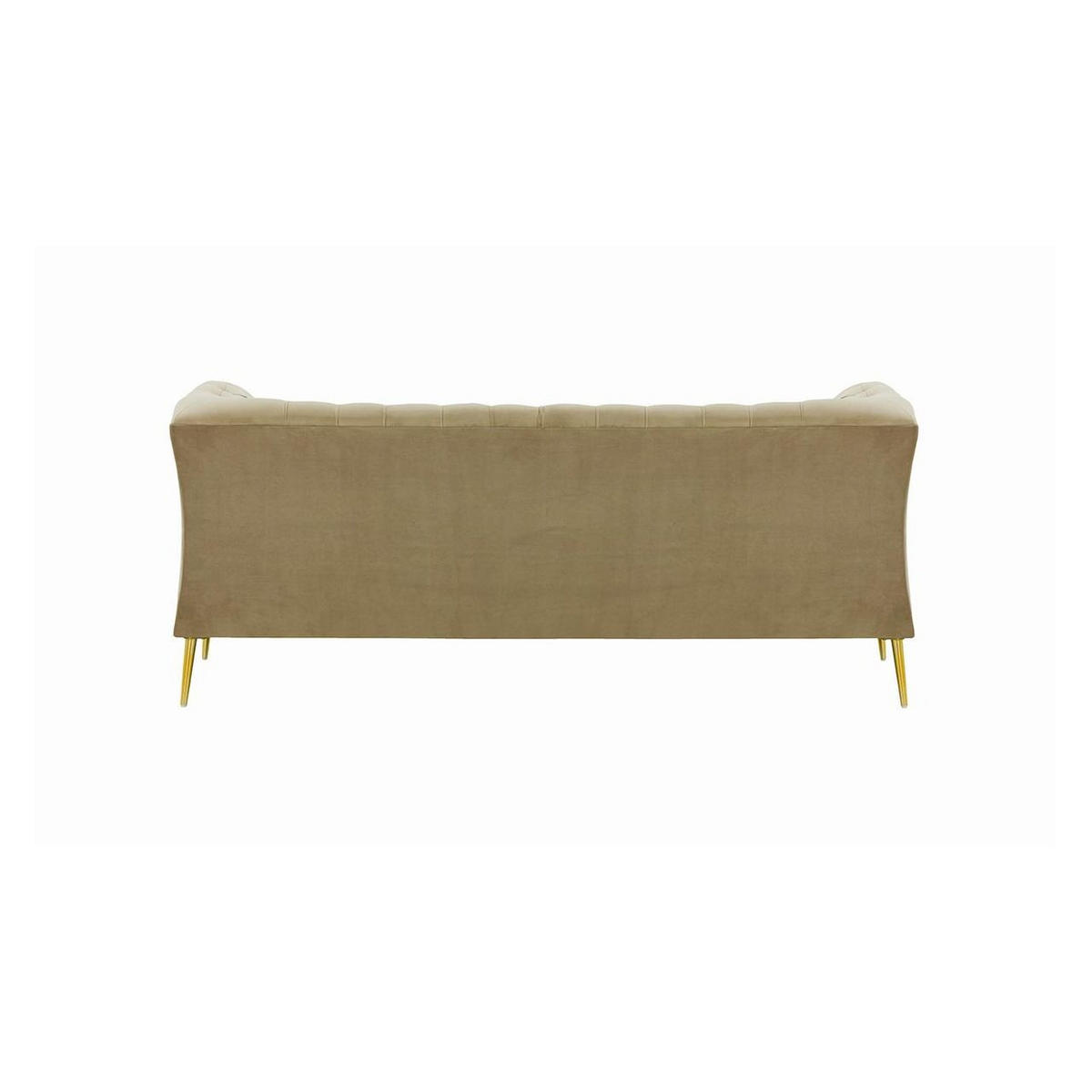 ZWEISITZER-SOFA Chesterfield Modern-Velluto 3 - Beige, Holz/Textil (183/74/80cm)