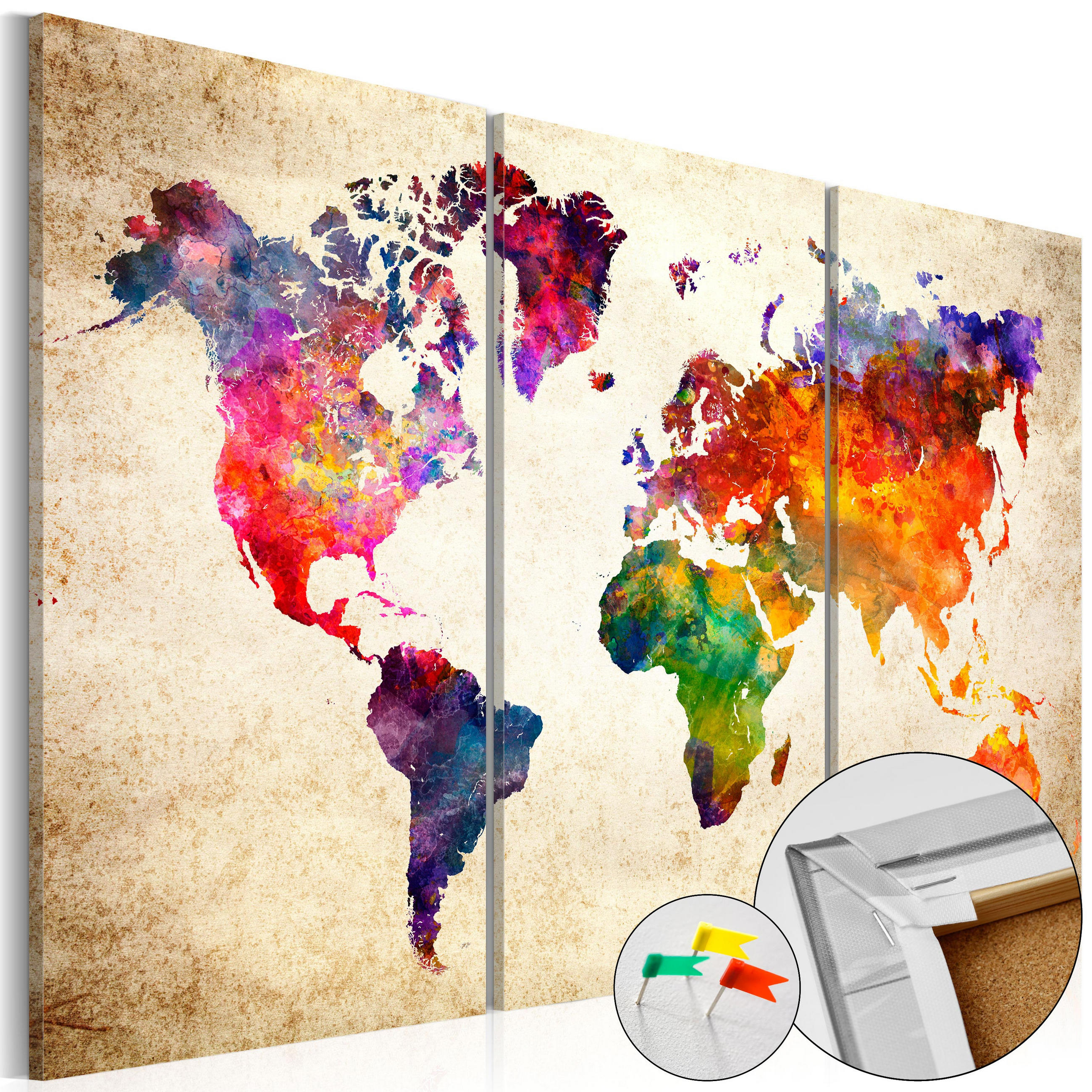PINNWANDBILDER Bunt 120/80 cm - Multicolor, Naturmaterialen/Textil (120/80cm) - KUNSTLOFT