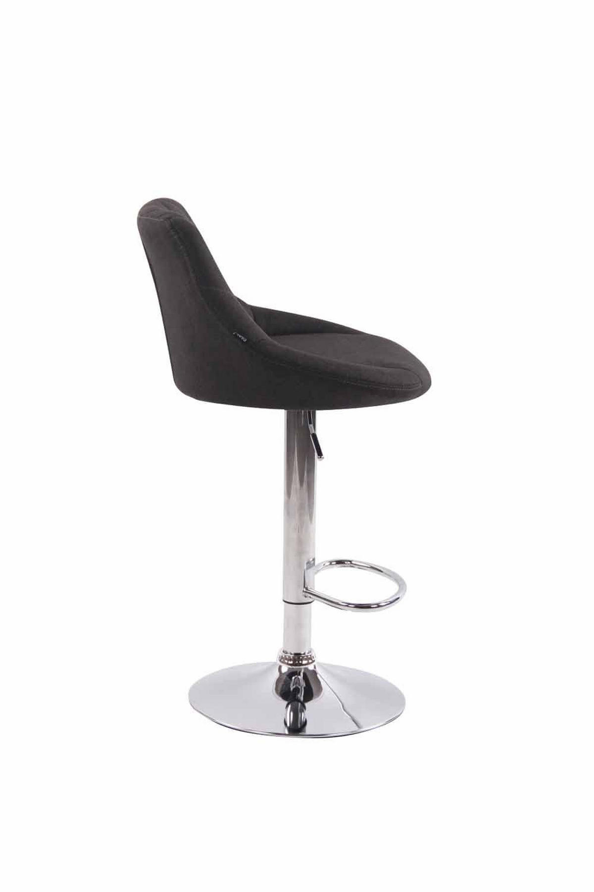 BARHOCKER 2er Set Stoff dunkelgrau - Chromfarben/Dunkelgrau, Textil/Metall (46/83/49cm) - CLP