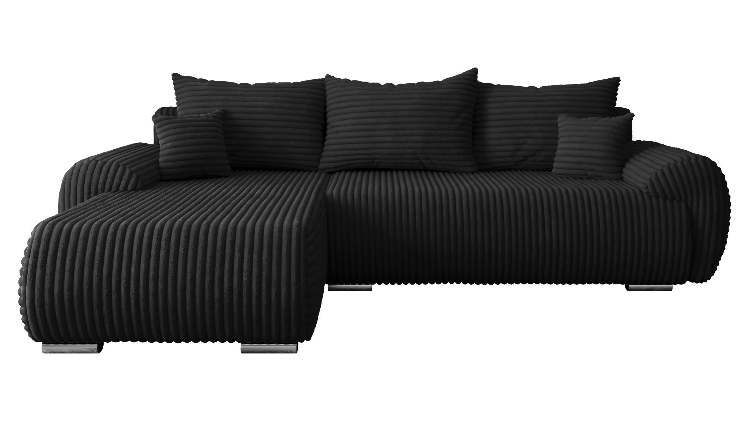 Mirjan24 Ecksofa Schwarz 282x187 cm