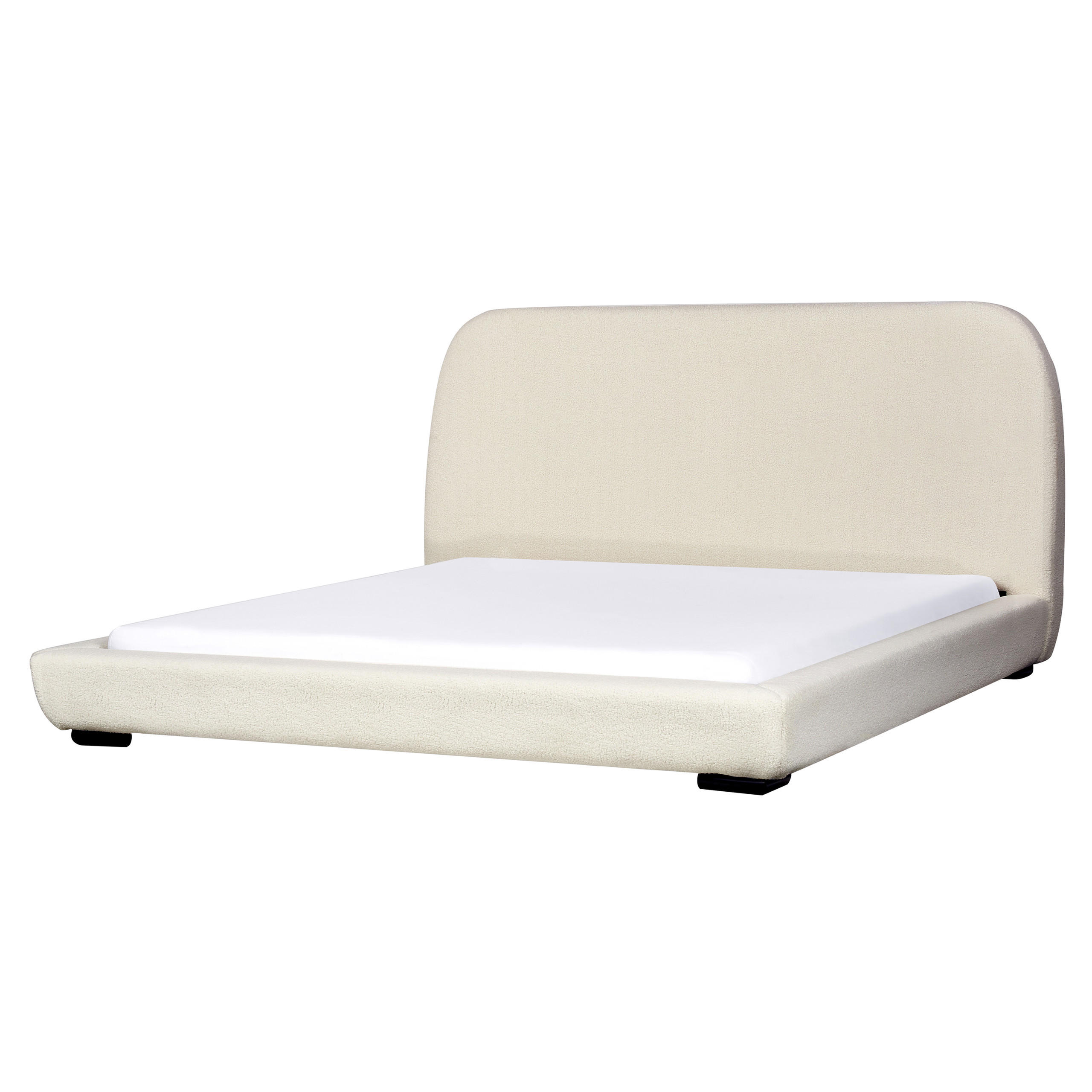 POLSTERBETT mit Lattenrost 180x200 cm Beige Roisel - Creme, Textil (180/200cm) - Beliani