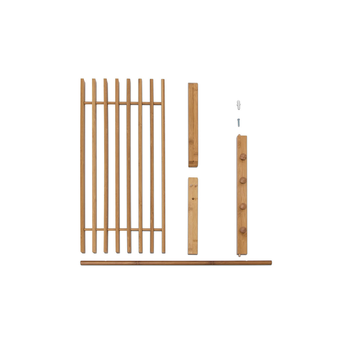 WANDGARDEROBE - Hellbraun, Holz (60/35/30cm) - Relaxdays