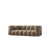 COUCH Dreisitzer-Sofa Grand Modular Stoff Salvador Dunkelbeige - Cappuccino, Holz (230/70/91cm) - Kaiser Möbel