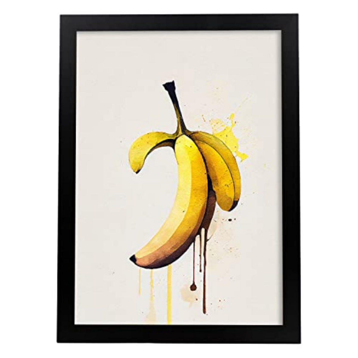 POSTER Vollfarbiges Banane . A4 Rahmenlos - Klar, Papier (29.7/5/21cm) - Nacnic