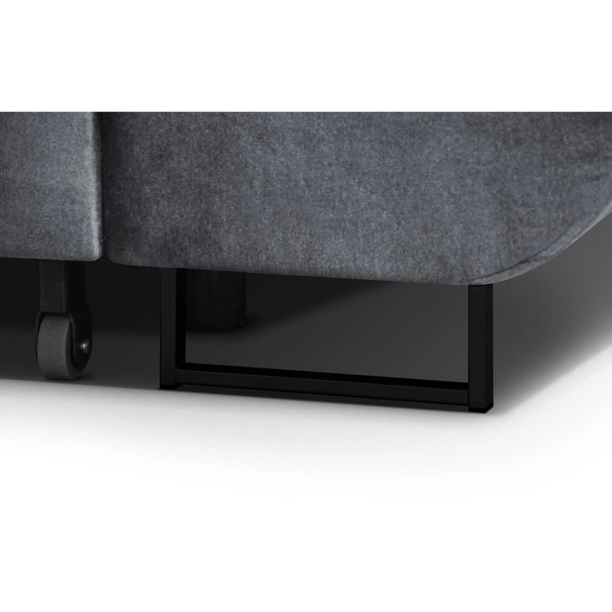 ECKSCHLAFSOFA Waldo verstellbaren Kopfstützen, Hellgrau, links - Hellgrau/Schwarz, Textil (275/203cm) - Beautysofa