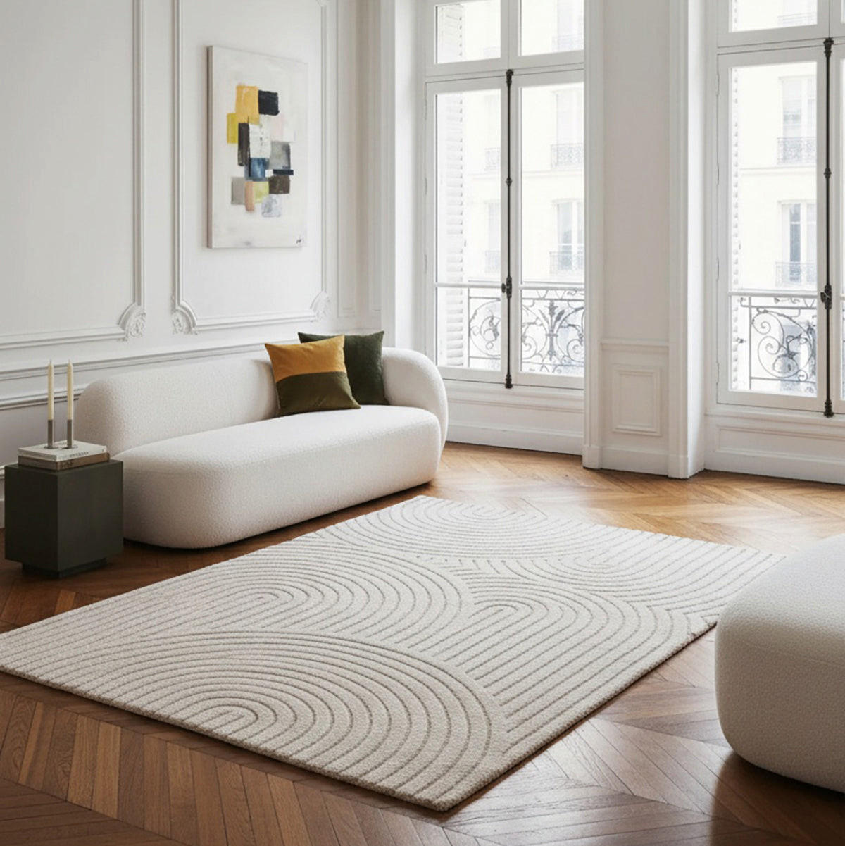TEPPICH mit sehr weichem Reliefeffekt beige - Beige, Textil (80/150cm) - AFK Living