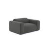 SESSEL Bouclé-Stoff Graphitgrau 130cm - Graphitfarben/Grau, Textil (130/67/97cm) - Sia Home