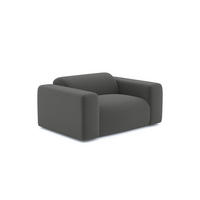 SESSEL Bouclé-Stoff Graphitgrau 130cm - Graphitfarben/Grau, Textil (130/67/97cm) - Sia Home