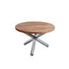 ESSTISCH RUNA - Beige/Silberfarben, Holz/Metall (120/120/78cm) - SAM