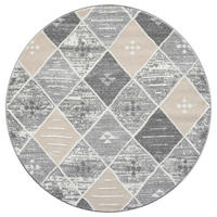 KURZFLOR-TEPPICH Flair 179 Grau 200x200 cm - Grau, Textil (200/200cm) - carpet city