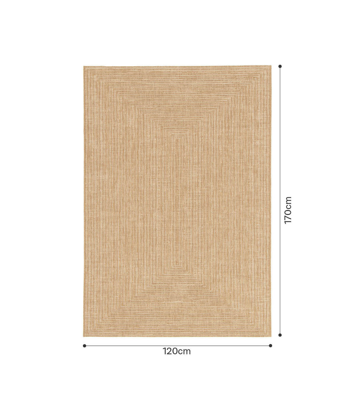 OUTDOORTEPPICH Der Natürliche - Beige, Kunststoff (120/170cm) - Mokebo
