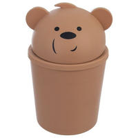 ABFALLEIMER TEDDY, Kunststoff, braun, 1,5 l - Braun, Kunststoff (12/15/12cm) - Orion 