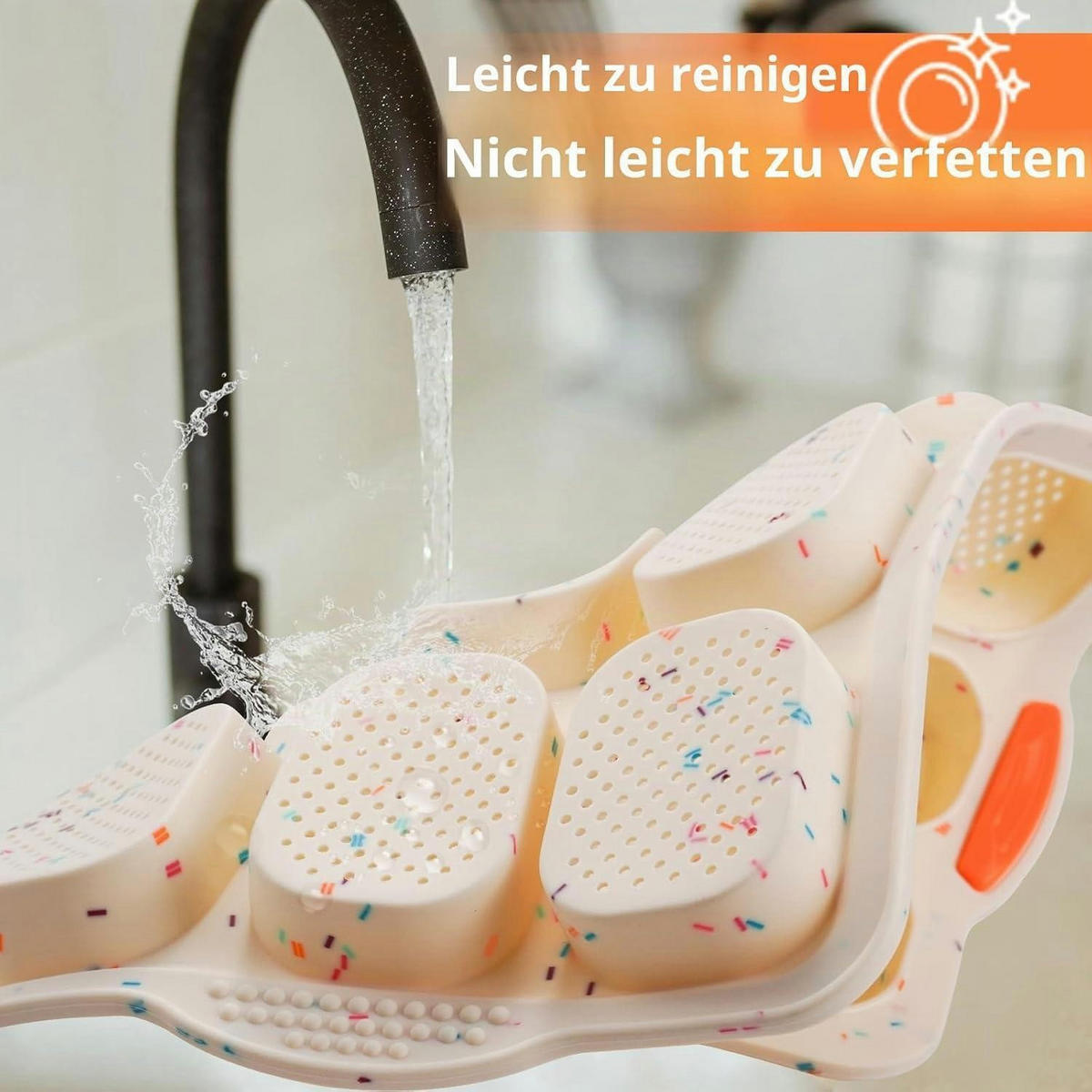 BACKFORM Silikon 2-teiliges Set Grau & Beige 33,5 x 23,5 cm - Grau, Kunststoff (23.5/2.5/33.5cm)