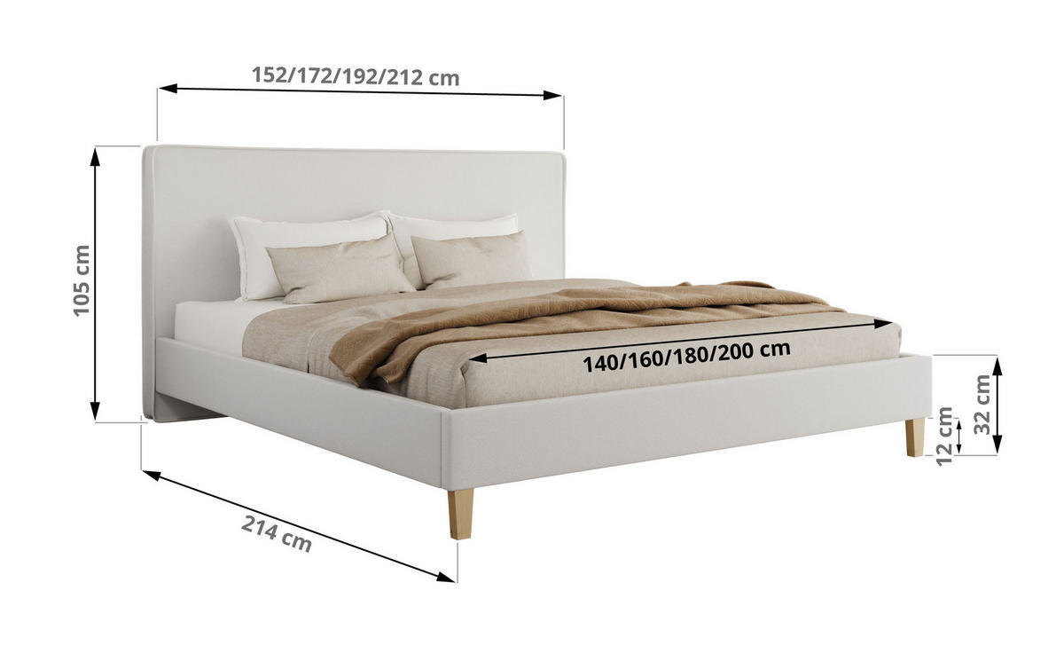 ČALÚNENÁ POSTEĽ LUMARO CLASSIC 140/200 - Biela Ekokoža - bez matraca - biela/jadrový buk, drevo/textil (140/200cm) - MKS