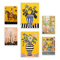 POSTER Set Mit 6 Kräftiger Lebendiger In Vielseitiger Stil A3 & A4 Rahmenlos - Klar, Papier (29/3cm) - Nacnic