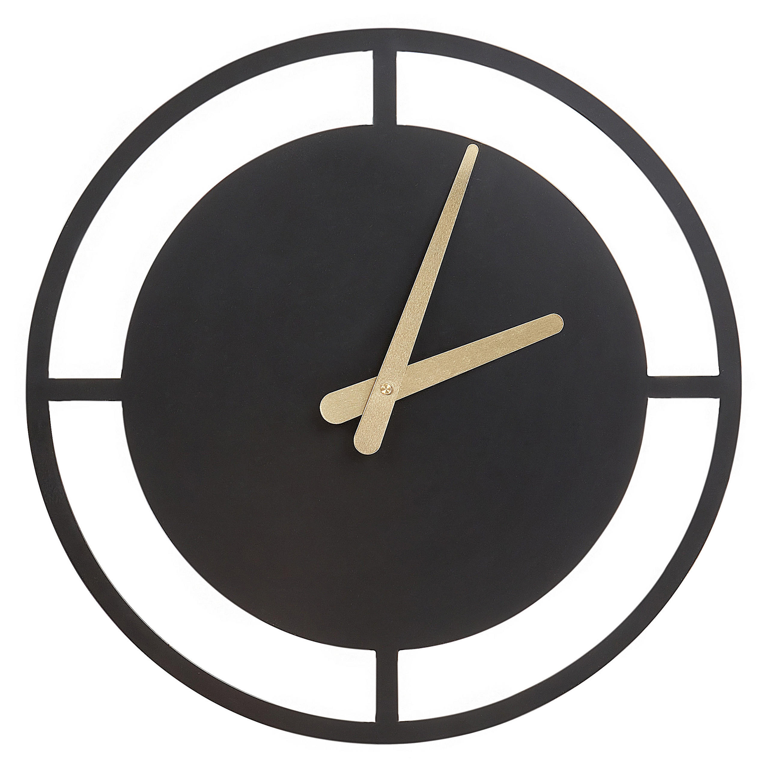 WANDUHR Schwarz/Gold Trient - Goldfarben/Schwarz, Metall (40/40/2cm) - Beliani