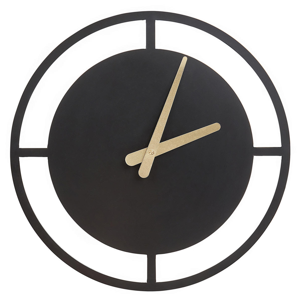 WANDUHR Schwarz/Gold Trient - Goldfarben/Schwarz, Metall (40/40/2cm) - Beliani