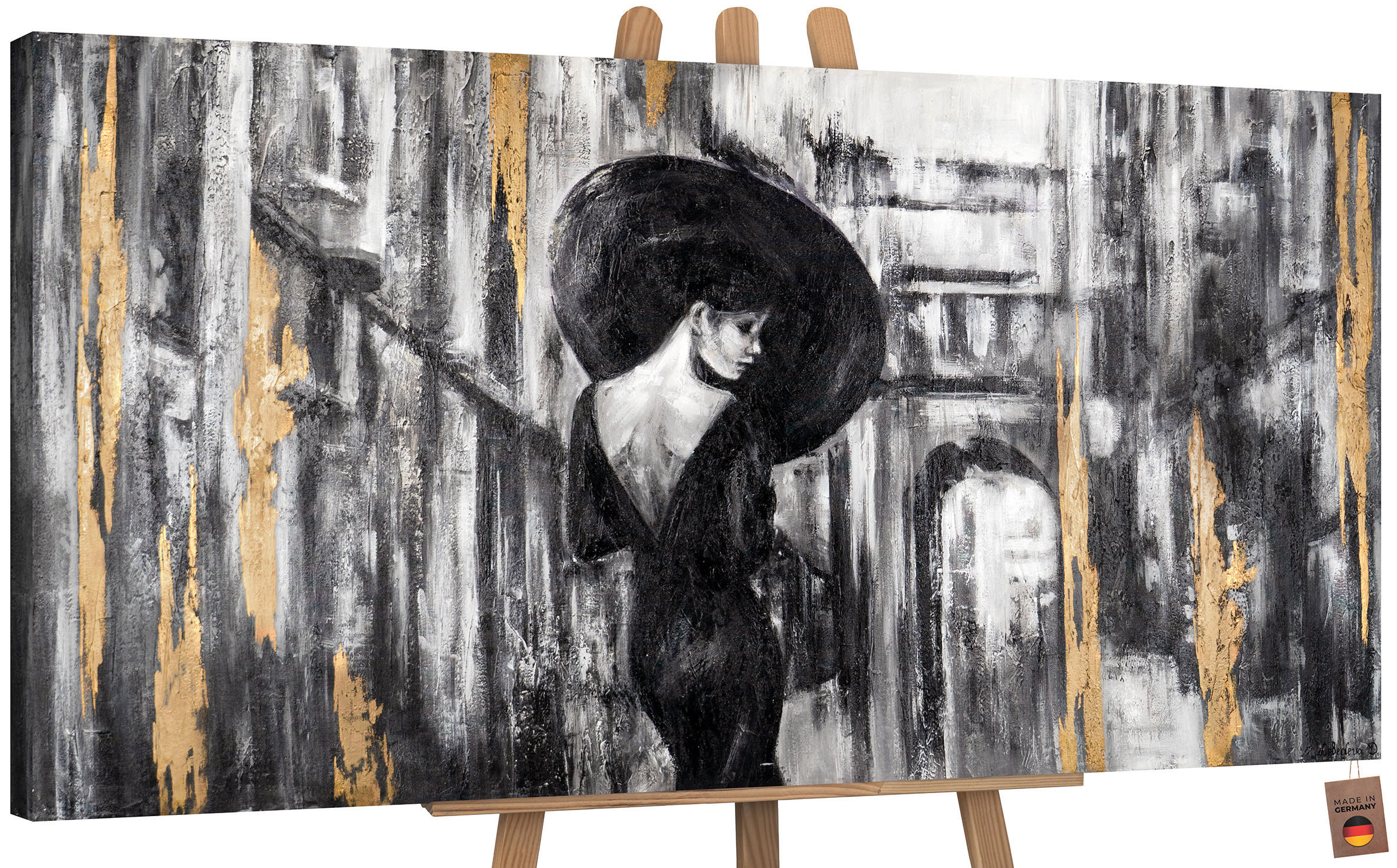 GEMÄLDE Filmstreifen auf Keilrahmen 120x60 cm - Grau, Holz (120/60cm) - YS-art gallery