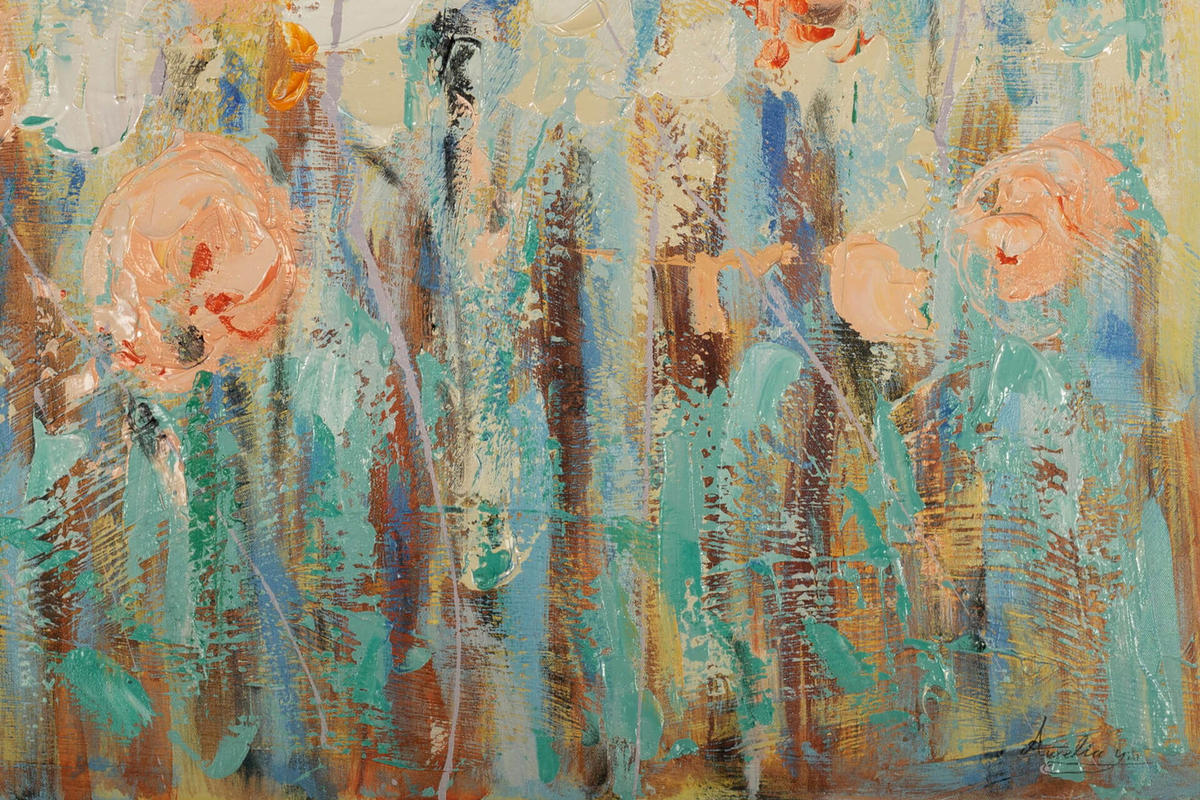 ACRYLBILD HANDGEMALT 90/90 cm - Multicolor, Holz/Textil (2.16/90cm) - KUNSTLOFT
