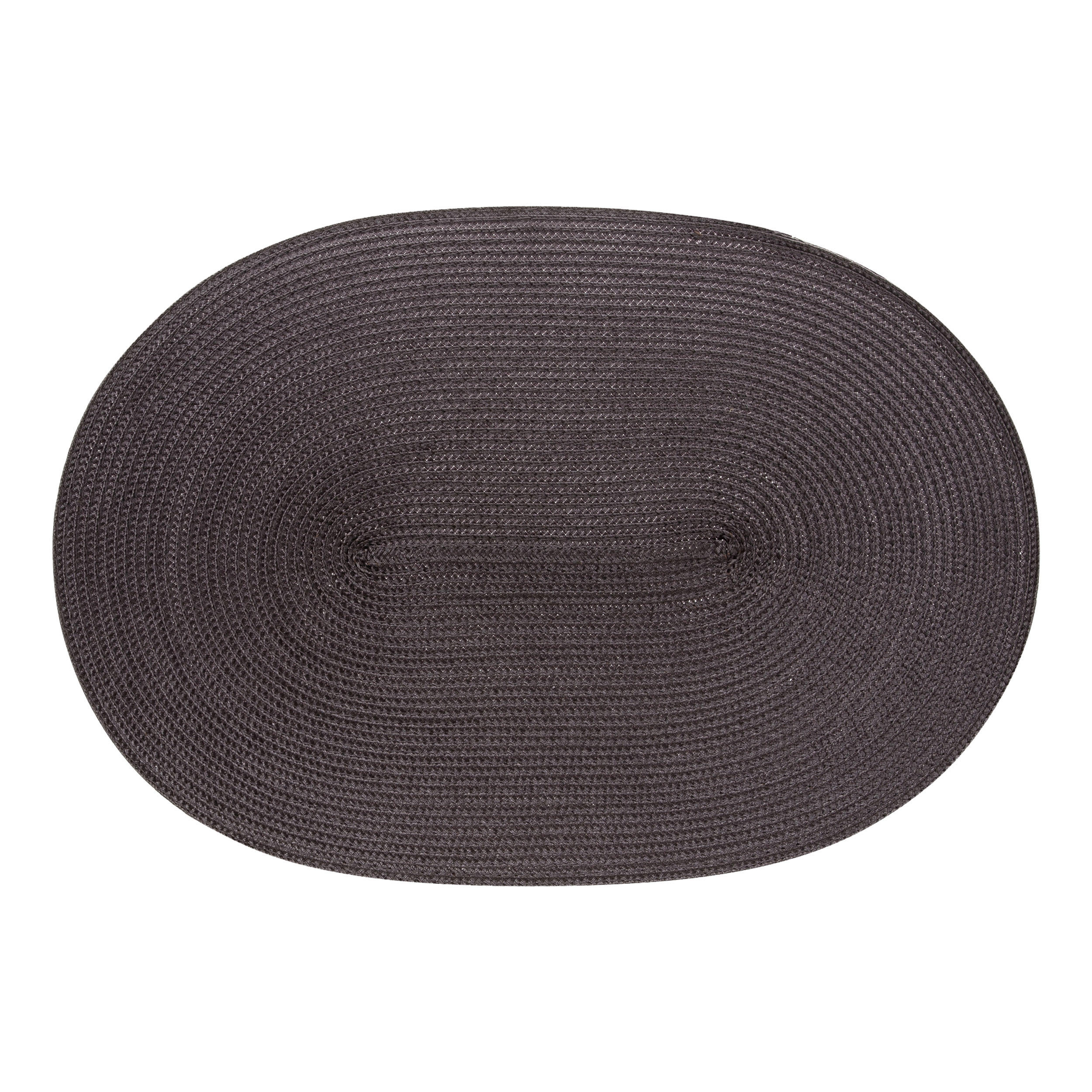 TISCHSET Oval, Kunstfaser, Anthrazit, 45 x 31 cm - Grau, Kunststoff (32/48/1cm) - Continenta