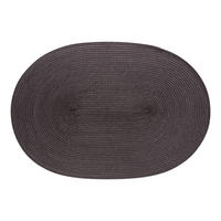 TISCHSET Oval, Kunstfaser, Anthrazit, 45 x 31 cm - Grau, Kunststoff (32/48/1cm) - Continenta