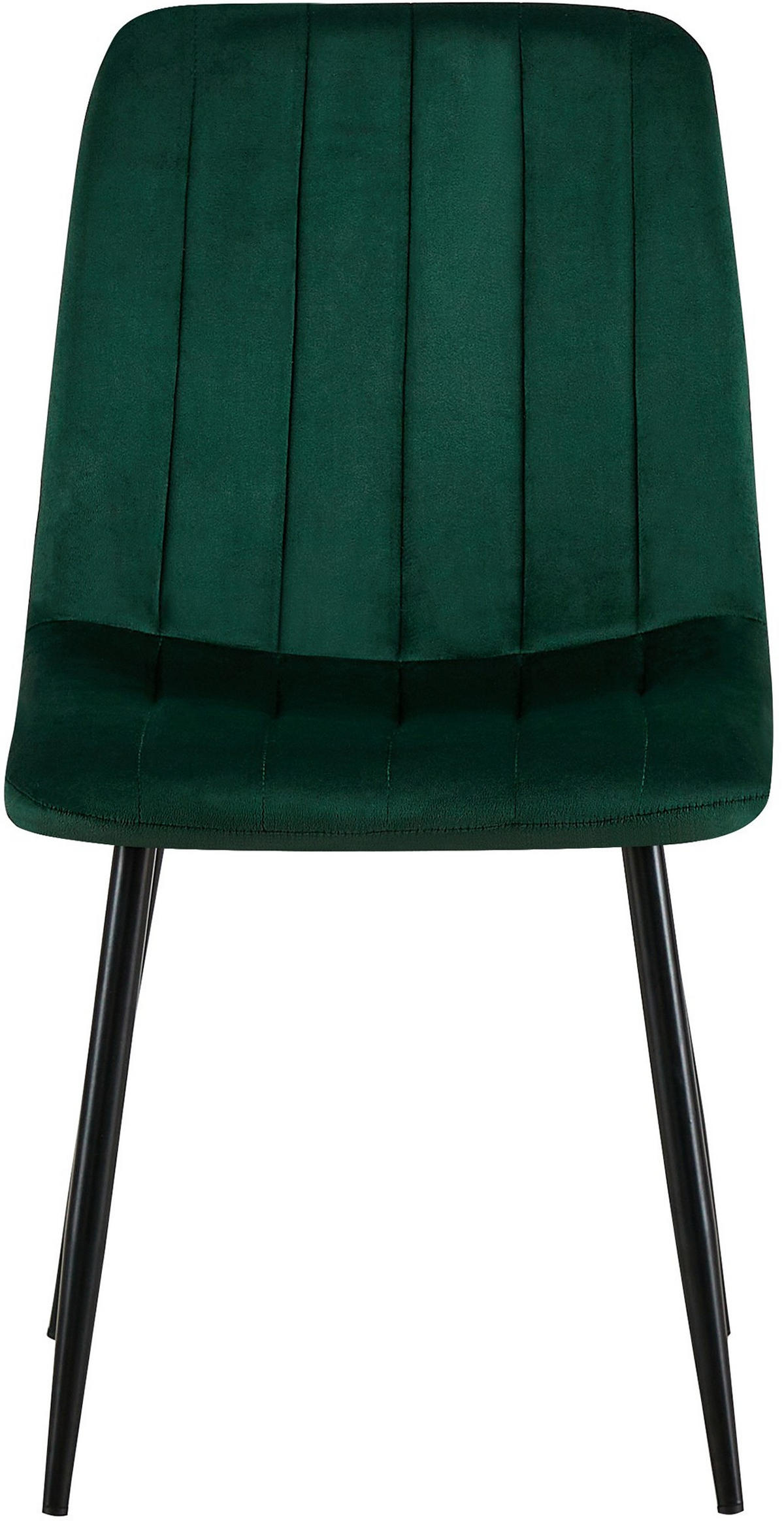 STUHL Samt Grün - Schwarz/Grün, Textil/Metall (45/88/53cm) - CLP