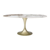 ESSTISCH - 8 Personen - Keramik - Weiß, Goldfarben - ELVA - Goldfarben, Keramik (90/180/78cm) - Vente-Unique
