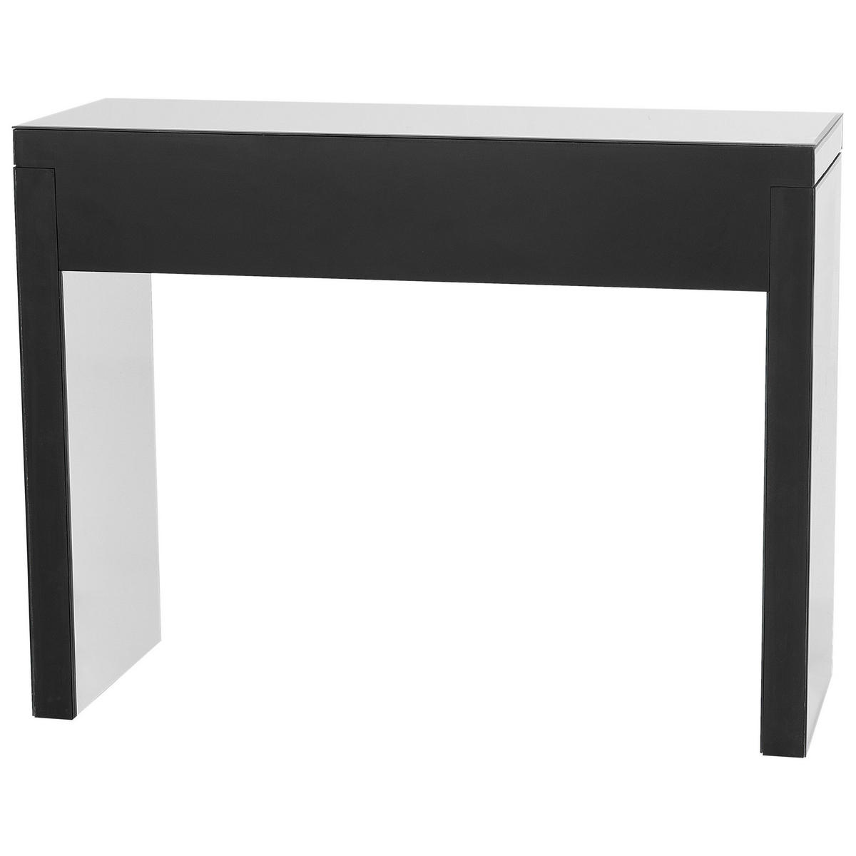 KONSOLENTISCH Spiegeleffekt 2 Schubladen Marle - Silberfarben, Glas (35/100/77cm) - Beliani