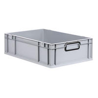 EUROBOX NextGen Color 17x40x60 cm 34 Liter Griffe schwarz zu, Grau - Schwarz/Grau, Kunststoff (40/17/60cm) - PROREGAL